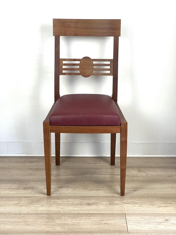 2 krzesło w stylu art deco z drewna czeresniowego i matowym lakierem